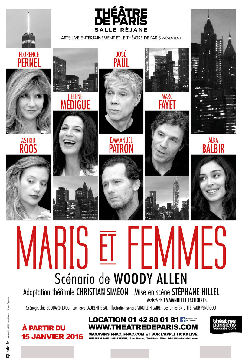 Maris et femmes : un peu de Woody Allen sur la scène du théâtre de Paris