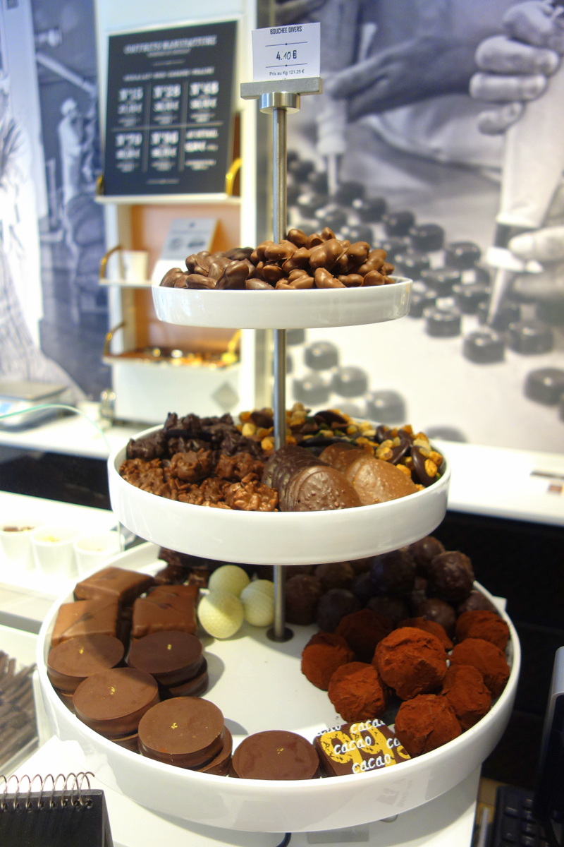 La boutique du chocolatier Michel Cluizel, à Madeleine à Paris
