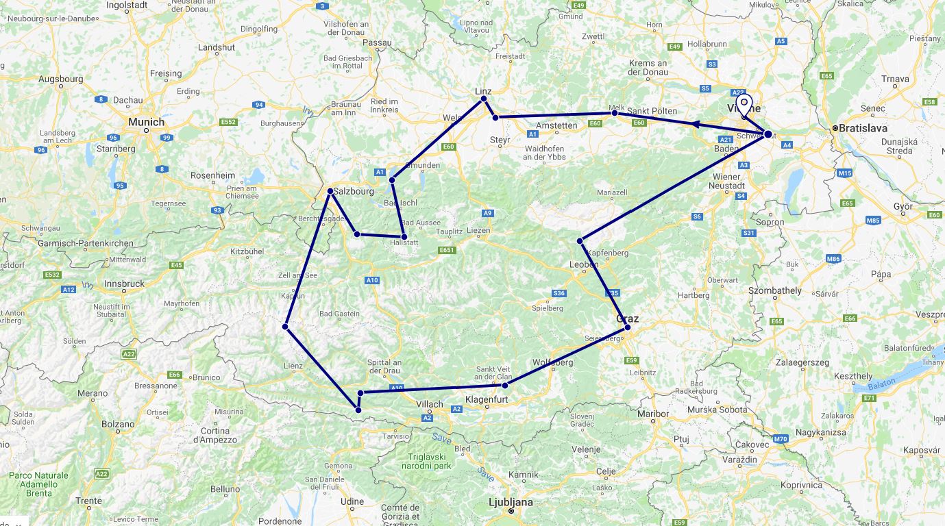Itinéraire de voyage en Autriche sur 11 jours