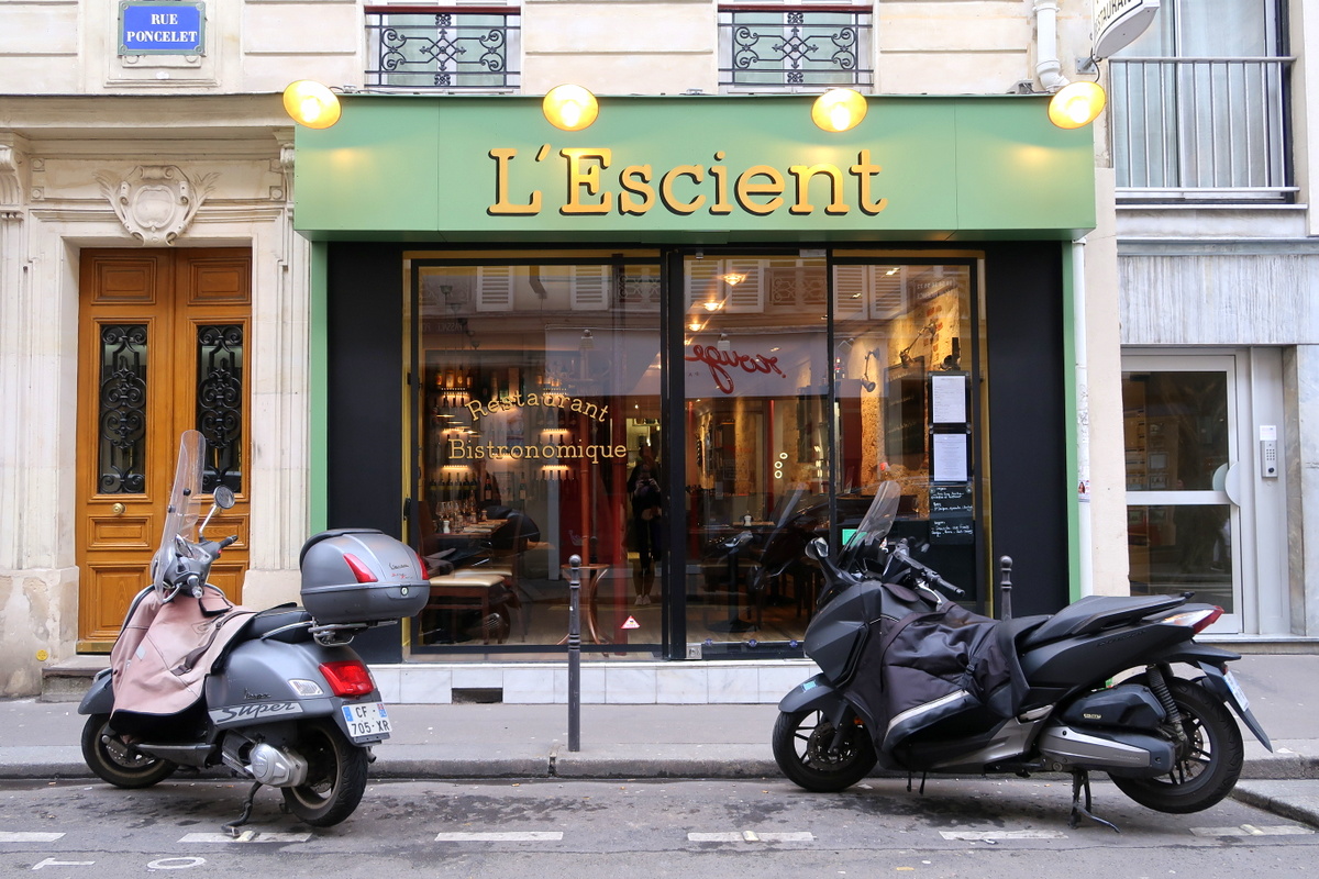 Restaurant L'Escient Paris XVIIe