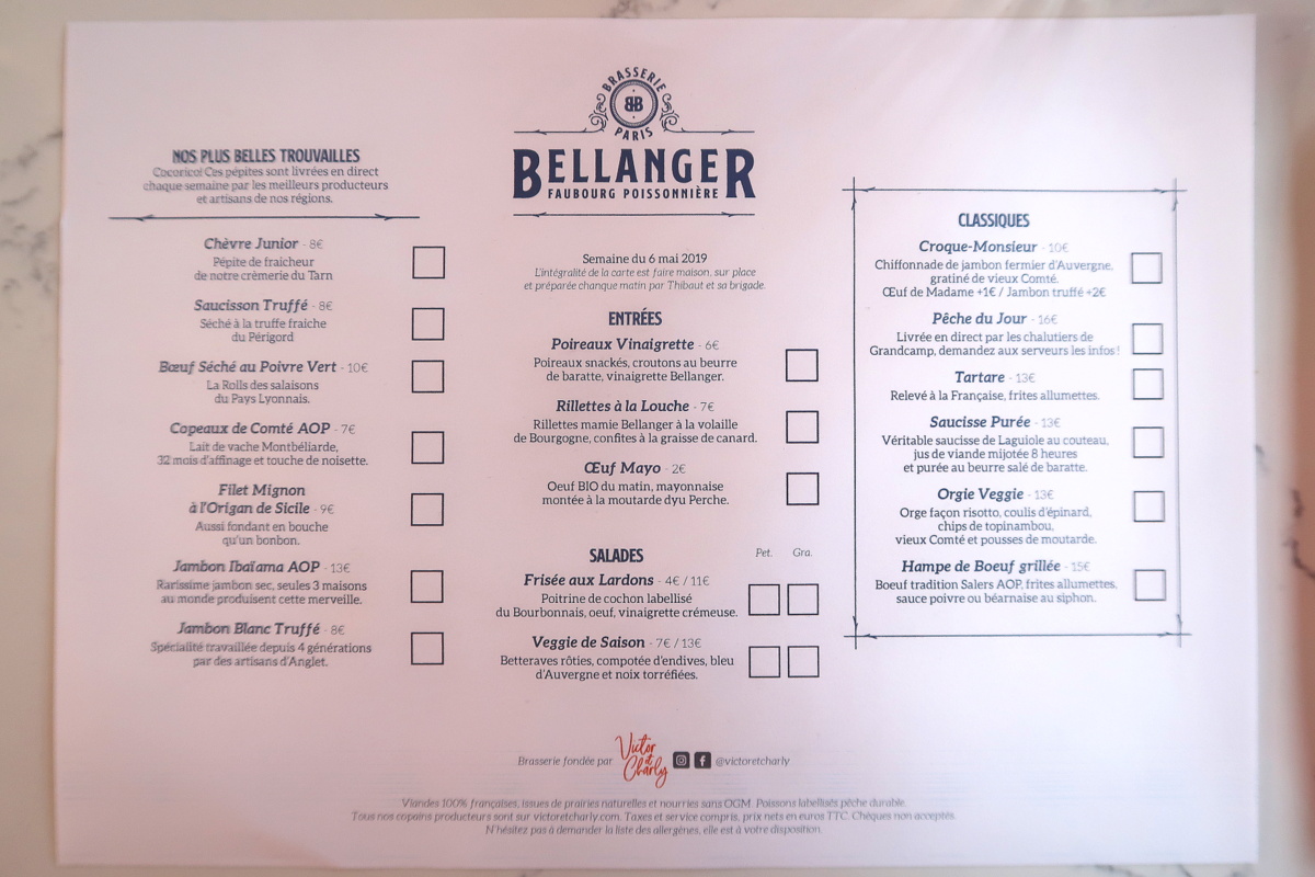 Brasserie Bellanger - Victor et Charly - Bonne adresse à Paris